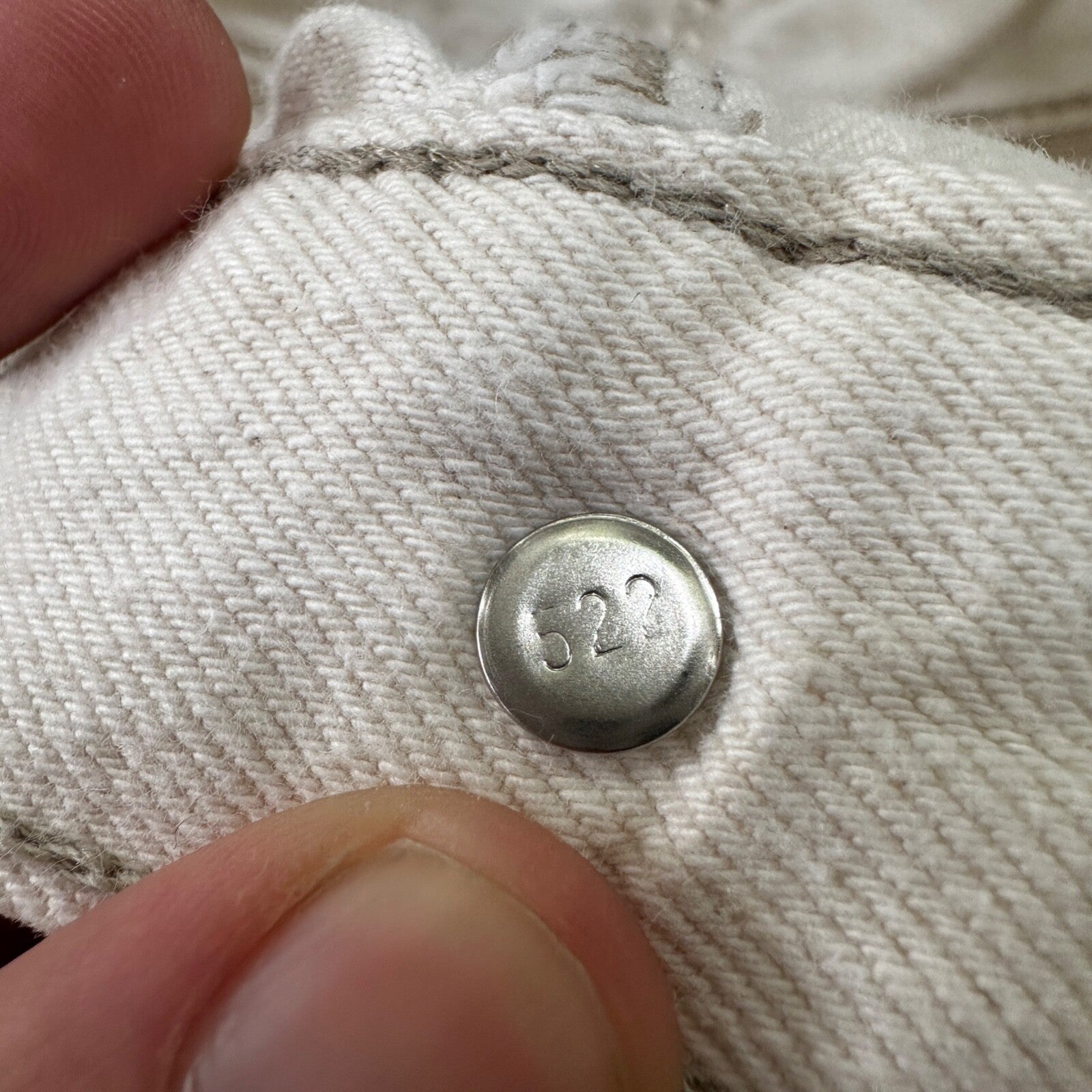 VTG 90s Levis 501 Button Fly 36x32 USA Tag Jeans Straight White XX Act 32x31