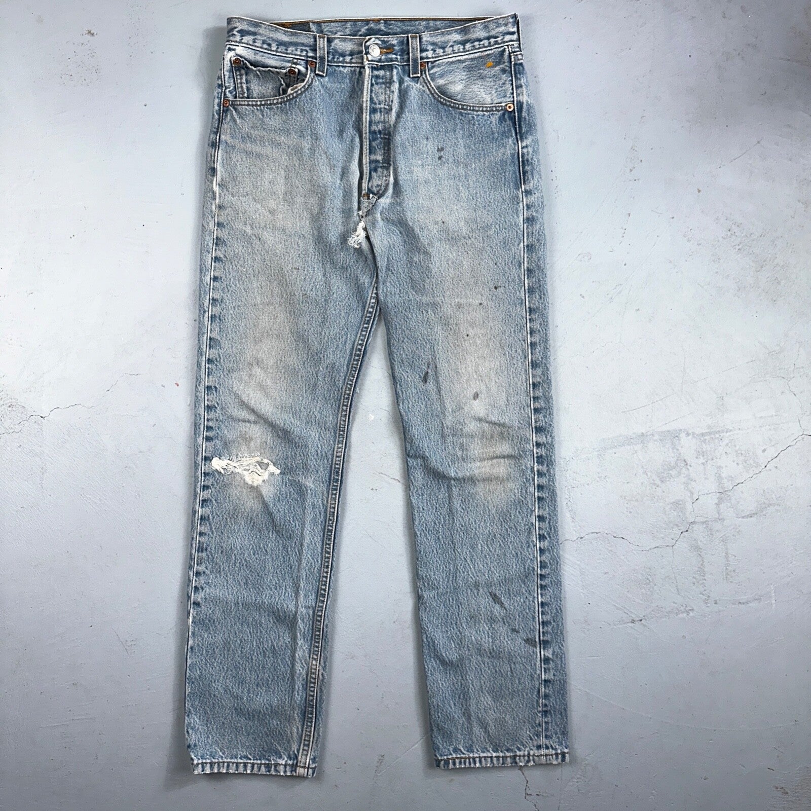 Levis 501 Vintage Y2K XX Straight Leg Jeans 33x36 Light Wash 2000s Act 31x32