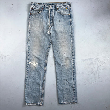 Levis 501 Vintage Y2K XX Straight Leg Jeans 33x36 Light Wash 2000s Act 31x32