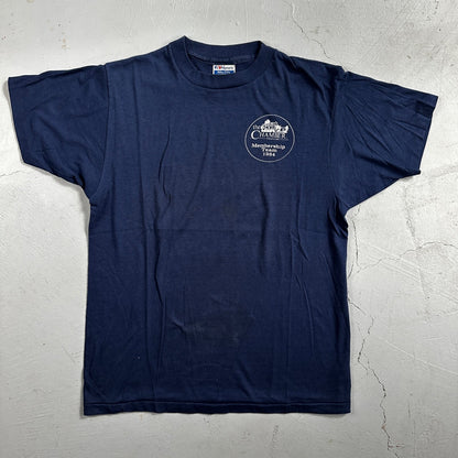 Chamber Hanes VTG T Shirt 1984 80s House Architect Designer Eames Cool Navy