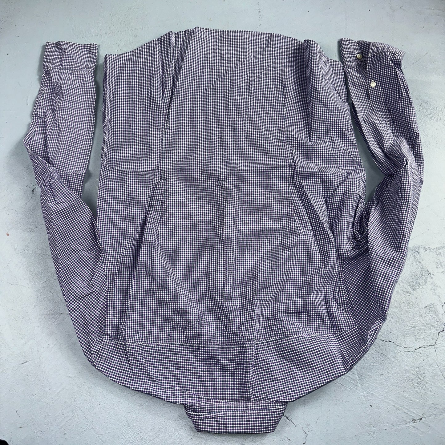 Vince Shirt Mens M Purple Gingham Long Sleeve Button Up Checkerboard