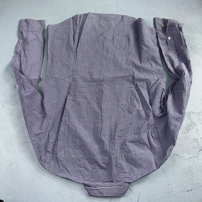 Vince Shirt Mens M Purple Gingham Long Sleeve Button Up Checkerboard