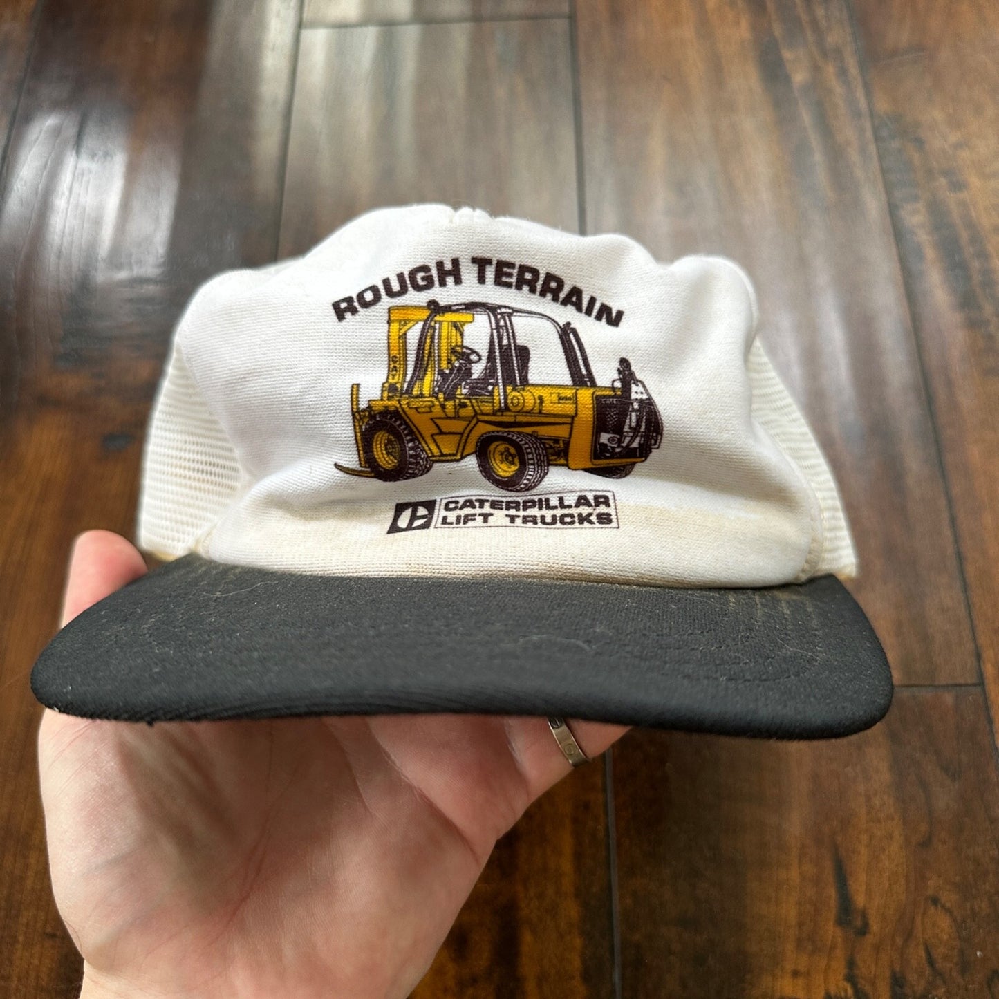 VTG Hat Cap Snapback Rough Terrain CAT Lift Trucker Machine Construction