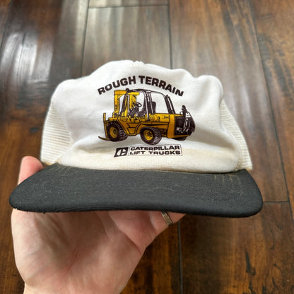 VTG Hat Cap Snapback Rough Terrain CAT Lift Trucker Machine Construction