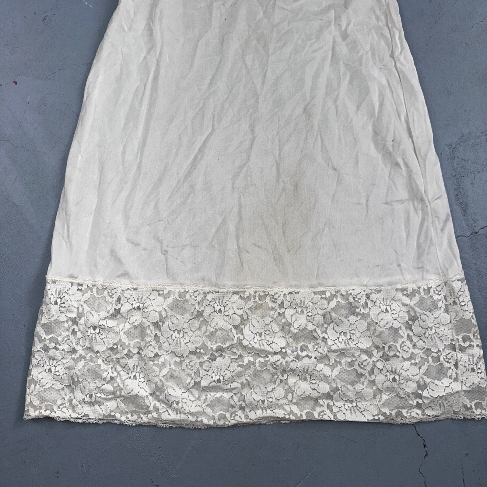 VTG 1960s Aristocraft Lingerie Slip Dress Sleepwear Full Sweep Nightgown Lace