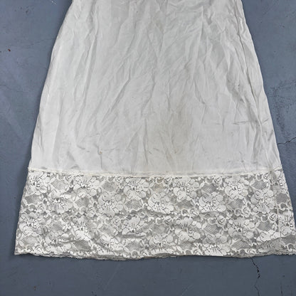 VTG 1960s Aristocraft Lingerie Slip Dress Sleepwear Full Sweep Nightgown Lace