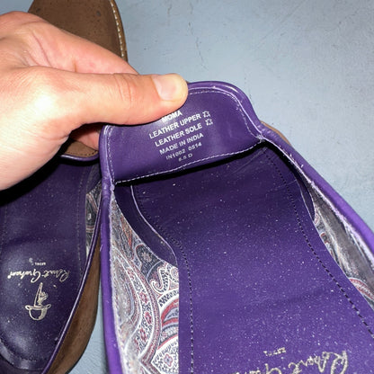 Men’s ROBERT GRAHAM Brown Suede Leather Fashion Loafers Sz 8.5 D