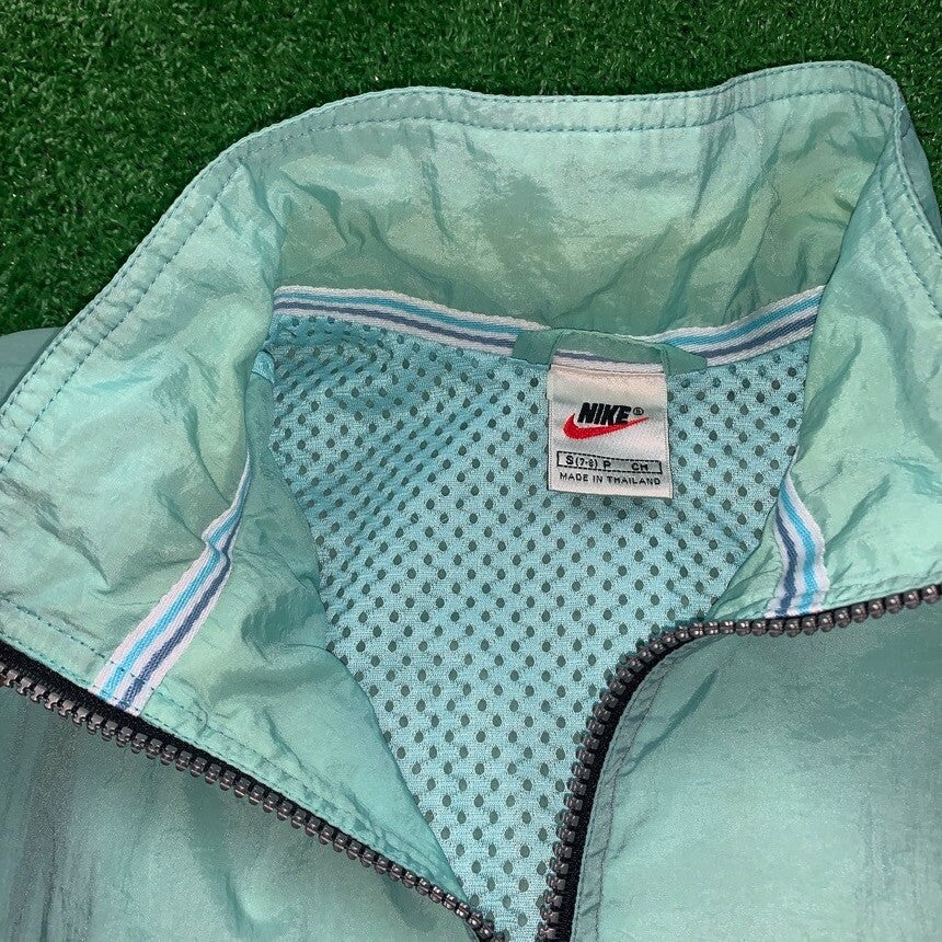 Vintage Nike Windbreaker Womens Jacket Teal 90s Running Cool Track Cute Blue 
