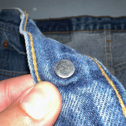 Levis 501 Vintage 90s USA XX Straight Leg Jeans Blue Med Wash 36x32 Act 32x28