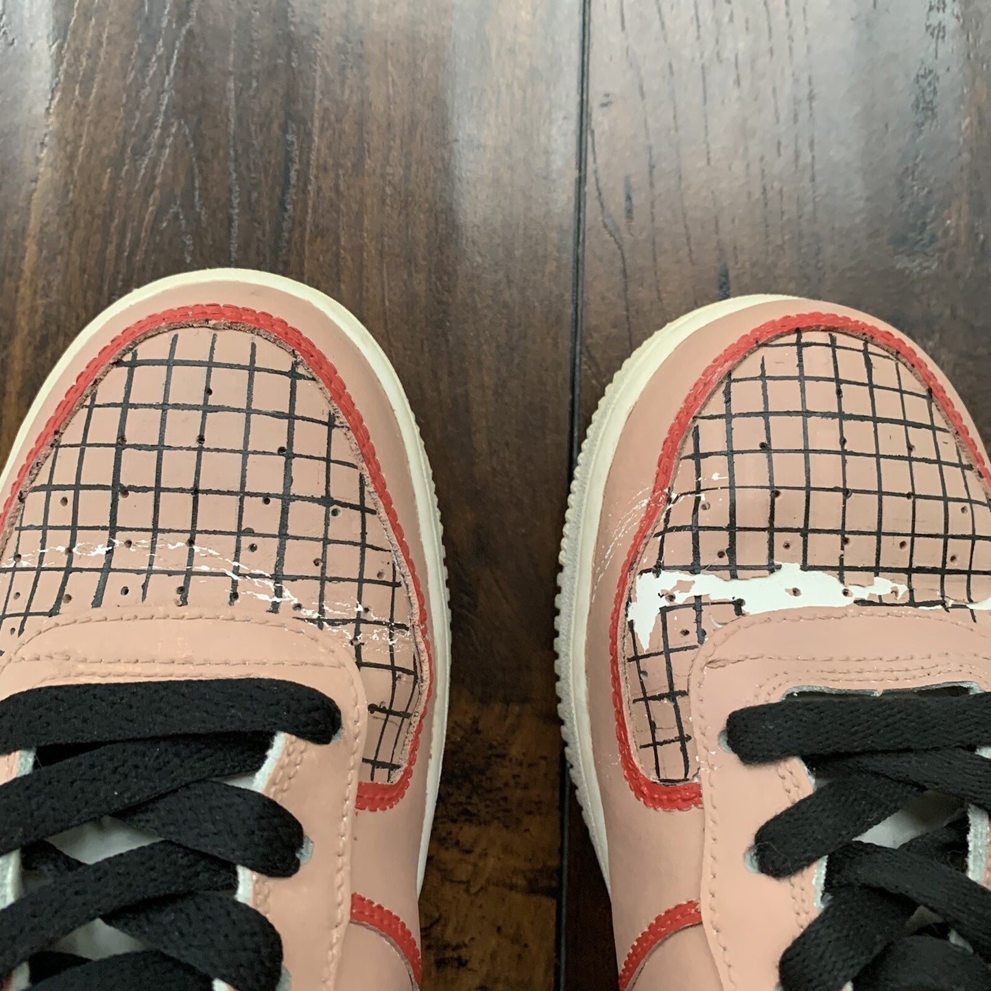 Nike Air Force 1 CUSTOM Low Triple All White 314192-117 Pink Size 7Y Women's 8.5