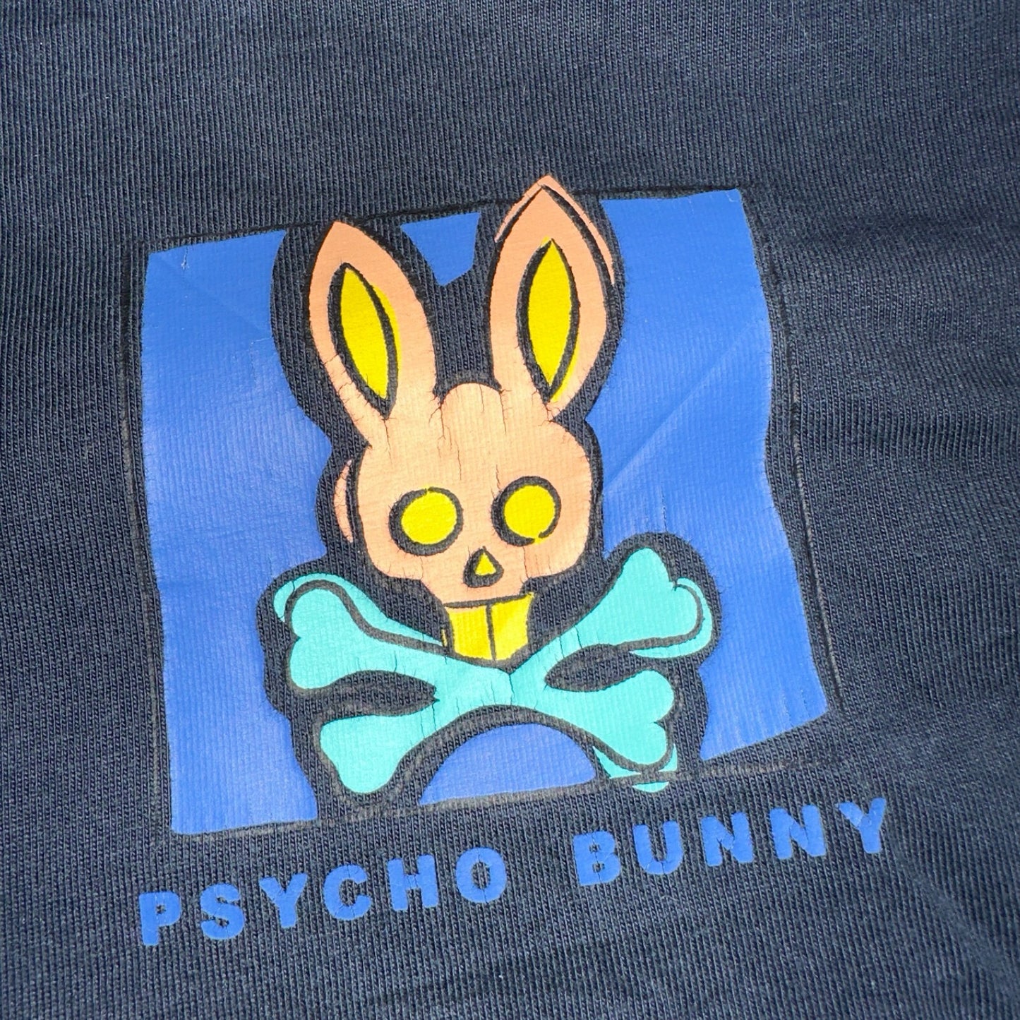 Psycho Bunny Shirt Mens 5 Black James Bunny In A Box Skull Skater Tee USED