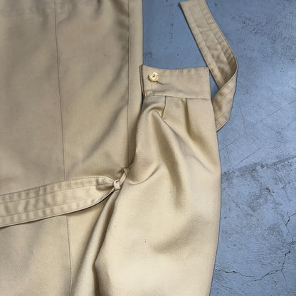 Puget Sounder Beige Canvas Belted Trench Coat Rockabilly 1960s 60s Womens