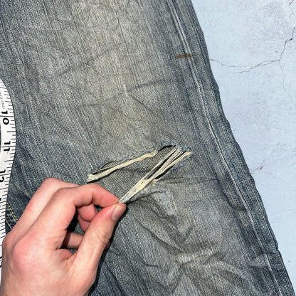 Levis 501 Vintage Y2K XX Straight Leg Jeans Blue Med Wash 34x34 Act 34x32