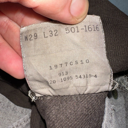 Levis 501 Vintage 90s USA XX Straight Leg Jeans Brown Dark Wash 29x32 Act 29x31