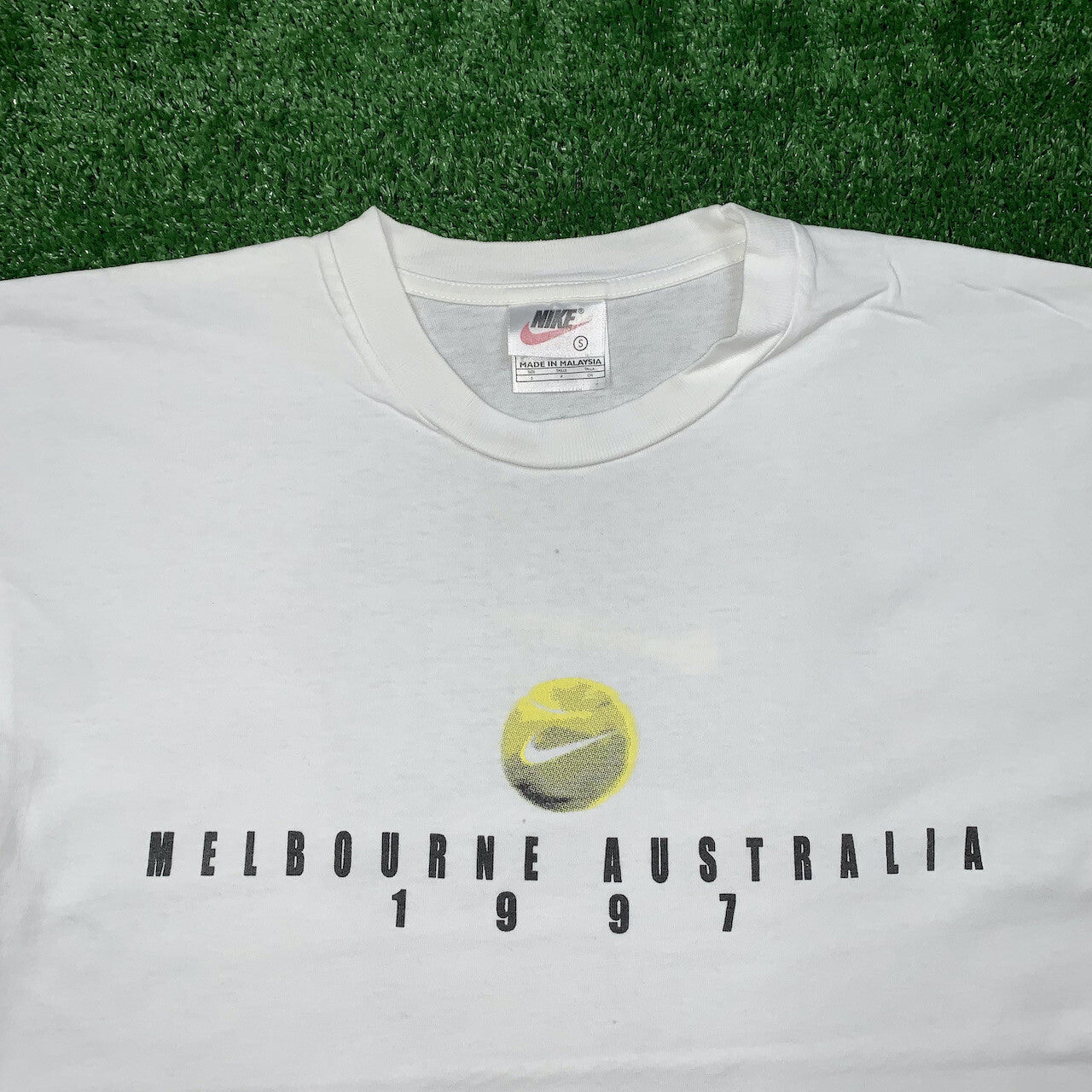 Nike Vintage T Shirt Mens Agassi Tennis Big Face Rodman 90s White Tag Dennis