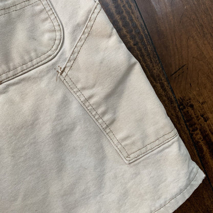 Vintage USA Made Carhartt Men's Thrashed Canvas Carpenter Shorts 90s Double Knee