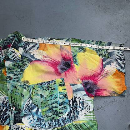 Vintage Jams World Tropicana Floral Men's Hawaiian Button Large Shirt USA Made