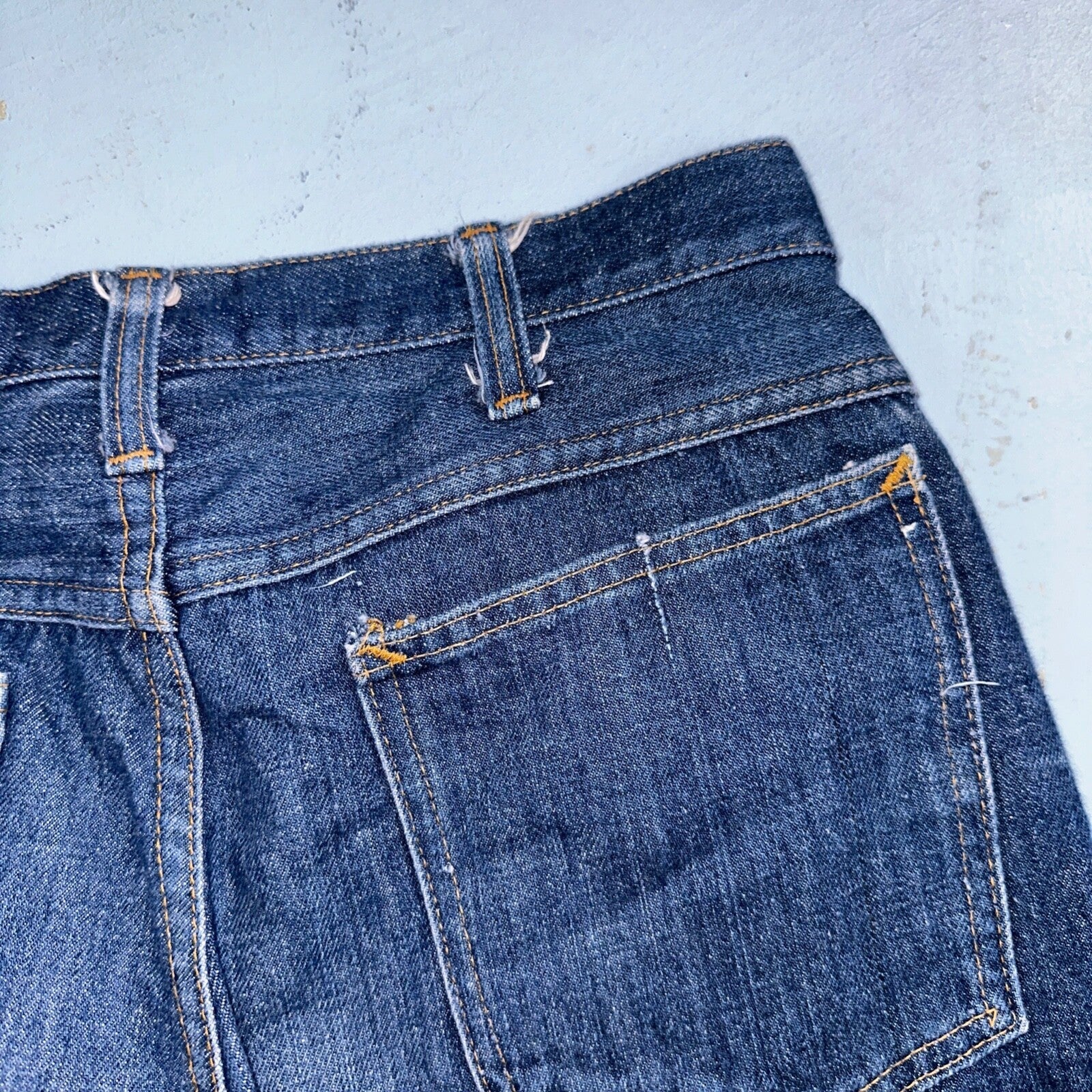 1970s VTG Workwear Denim Jeans Size 30x29 70s Rockabilly 501 High Rise Talon