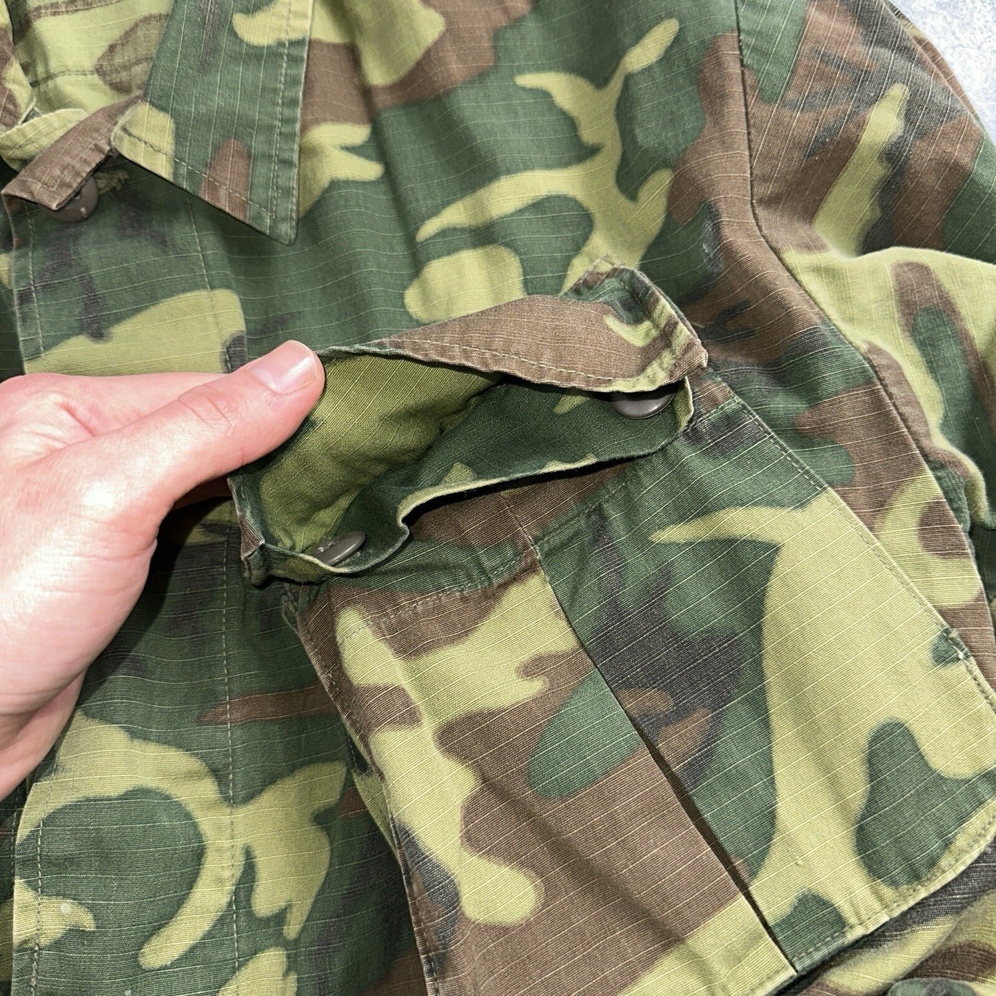 USMC 1968 Military Camouflage Wind Resistant Poplin Coat Camo Jacket Alpha 60s