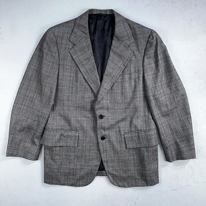 VTG Mens 3 PC Suit 42 Jacket Coat Pants Vest Plaid Rockabilly 70s 1970s Brown