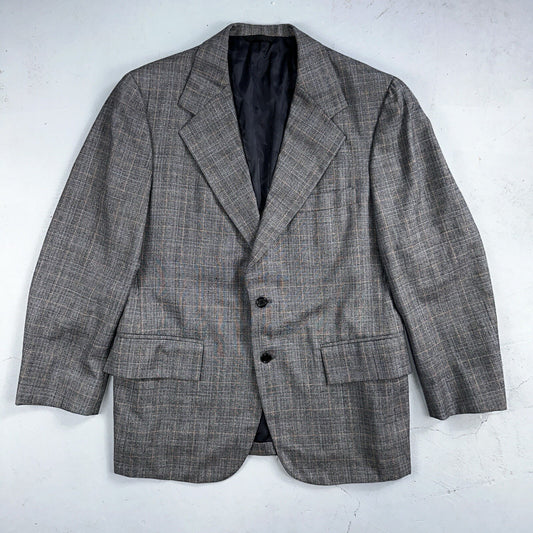 VTG Mens 3 PC Suit 42 Jacket Coat Pants Vest Plaid Rockabilly 70s 1970s Brown