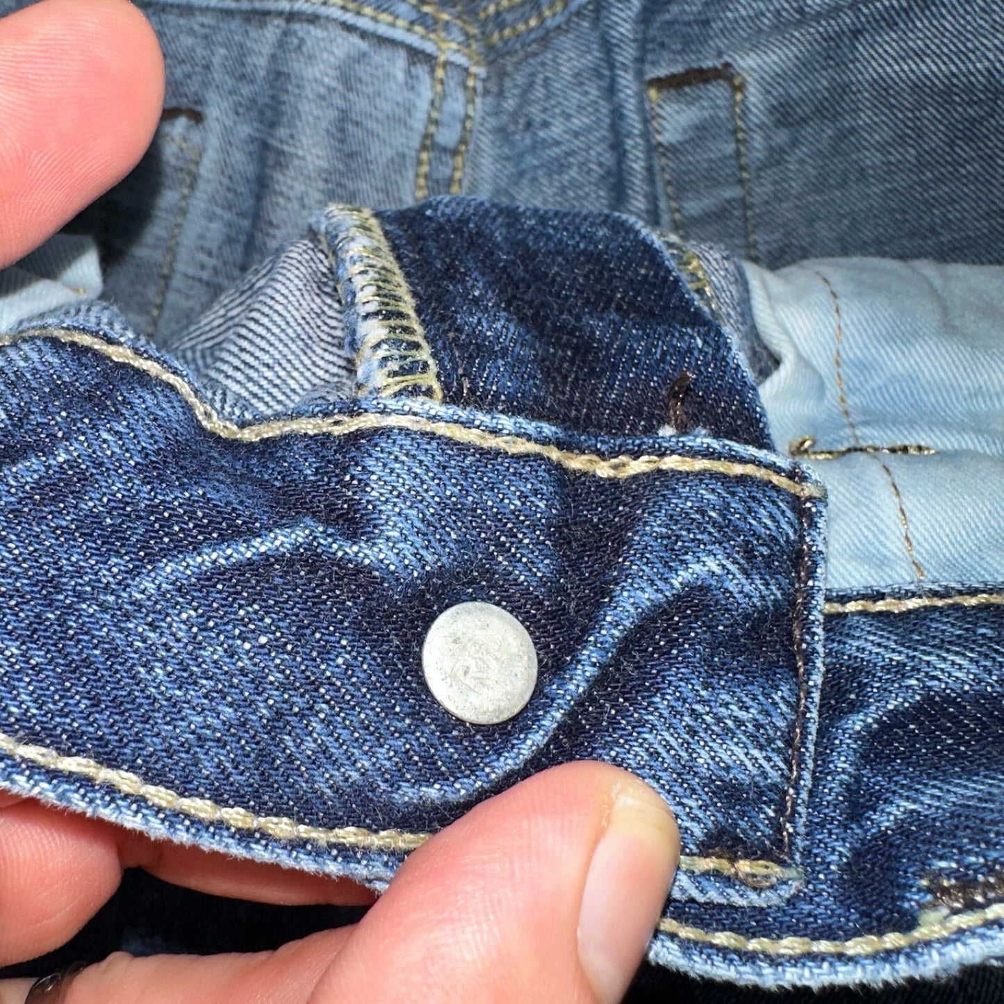 RRL Denim Zip Fly Slim Double RL Mens Jeans Mexico Sz 31x34 Med Wash RN 41381