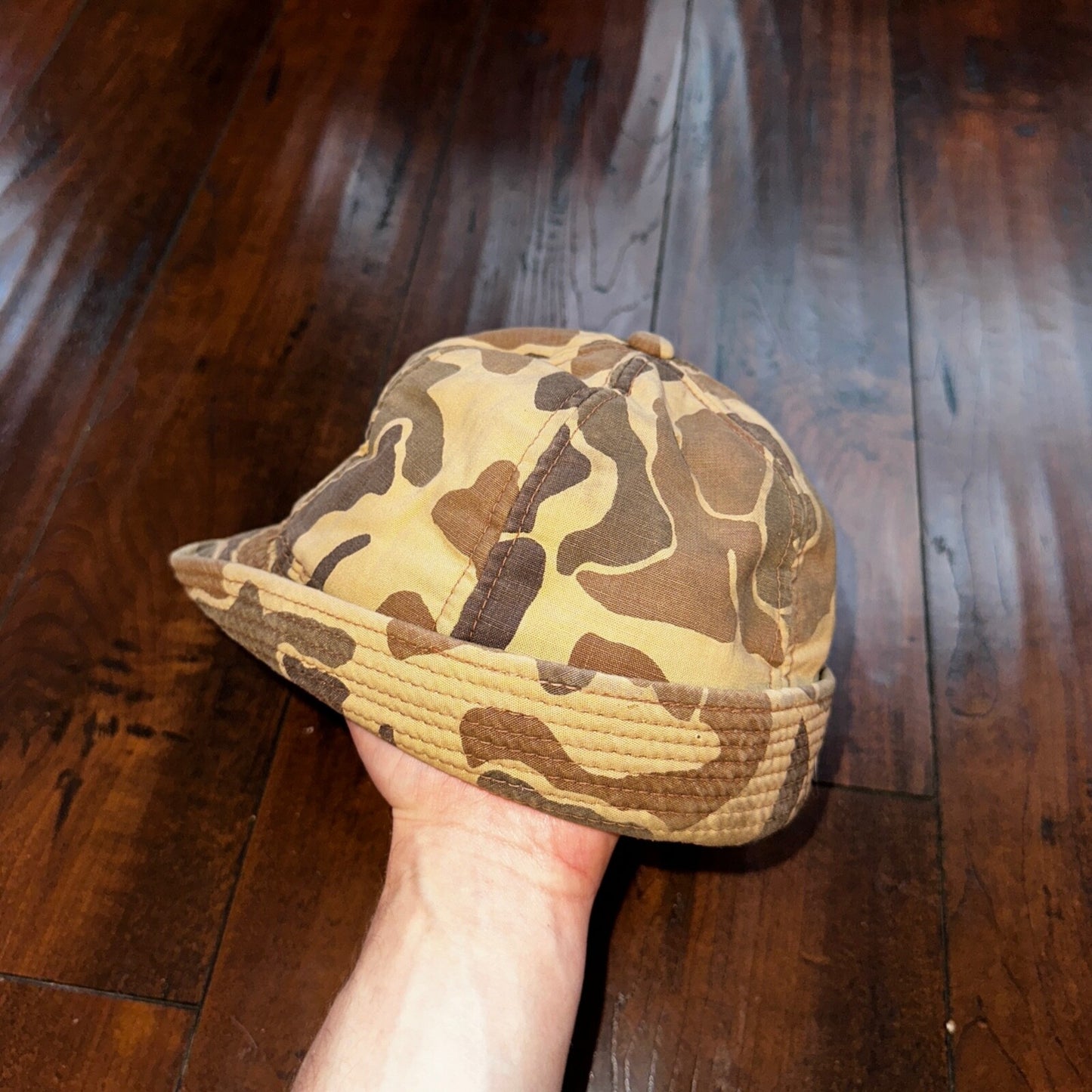 Frogskin Hunting 70s Fisherman Vintage Hat Bucket POST WWII Frog Skin USMC Camo