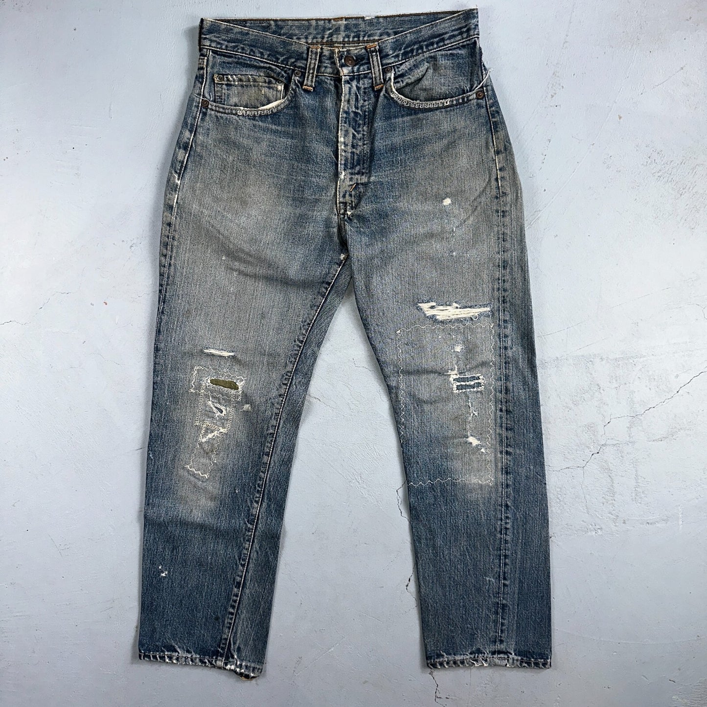 Vintage LEVIS 505 Jeans Big E 1960s Denim 30x26 USA 60s 501 502 Talon Zipper