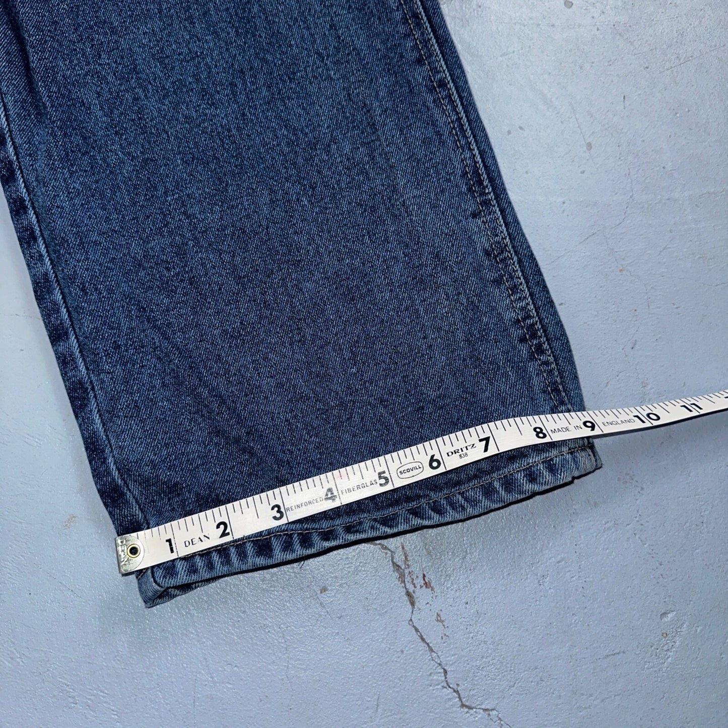 Richcow Jeans Vintage Y2K Carpenter Blue Denim Jeans Mens Size 38x32 Embroidery