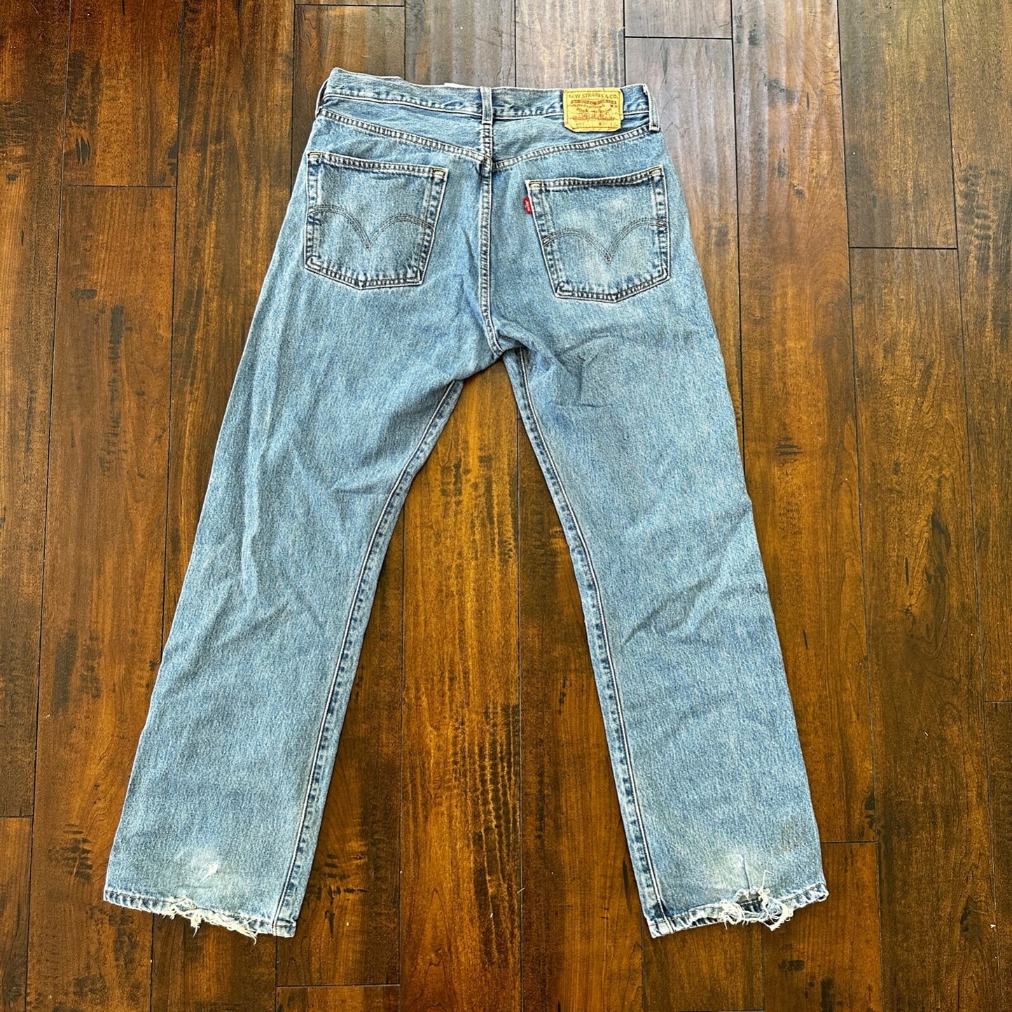 Levis 501 Vintage Y2K Straight Leg XX 2000s Jeans 34x32 Light Wash Act 32x30