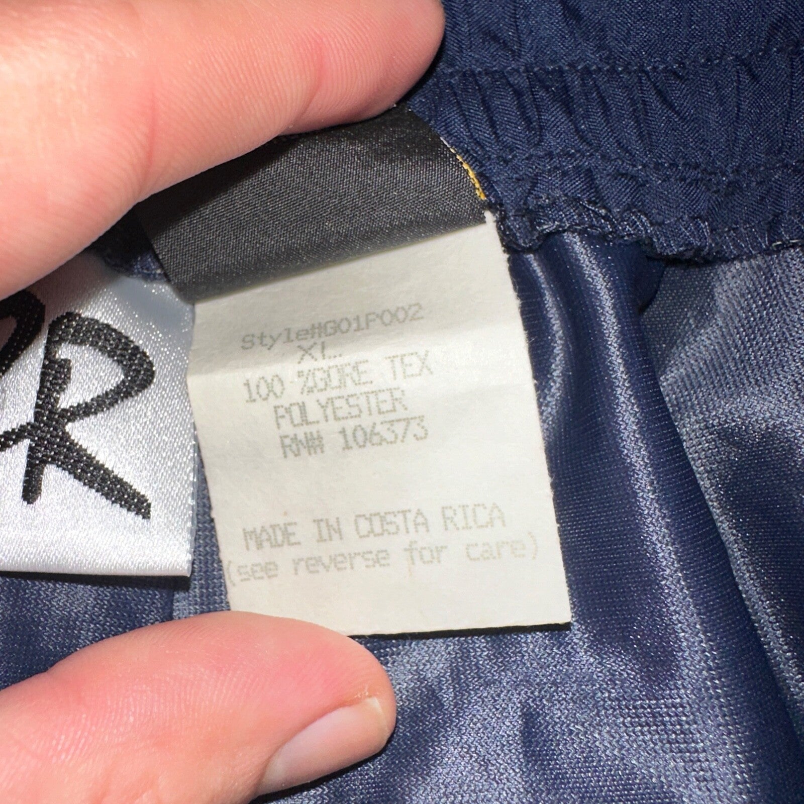 Zero Restriction ZR USA Navy Blue Gore-Tex Mens Water Resistant Pants Sz XL