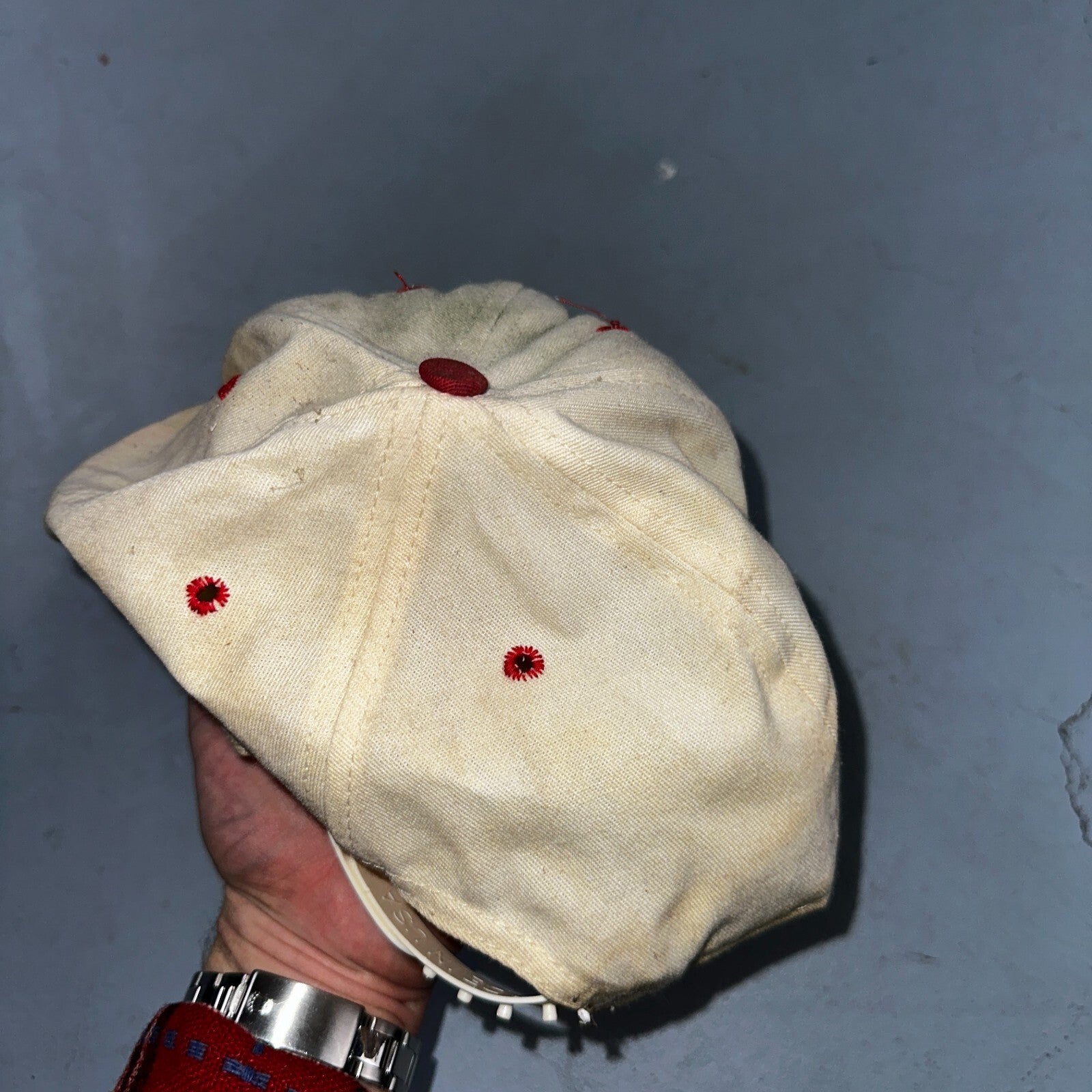 PHS VTG Hat Cap Snapback Sports Football Red White Running Horse Mustang USA