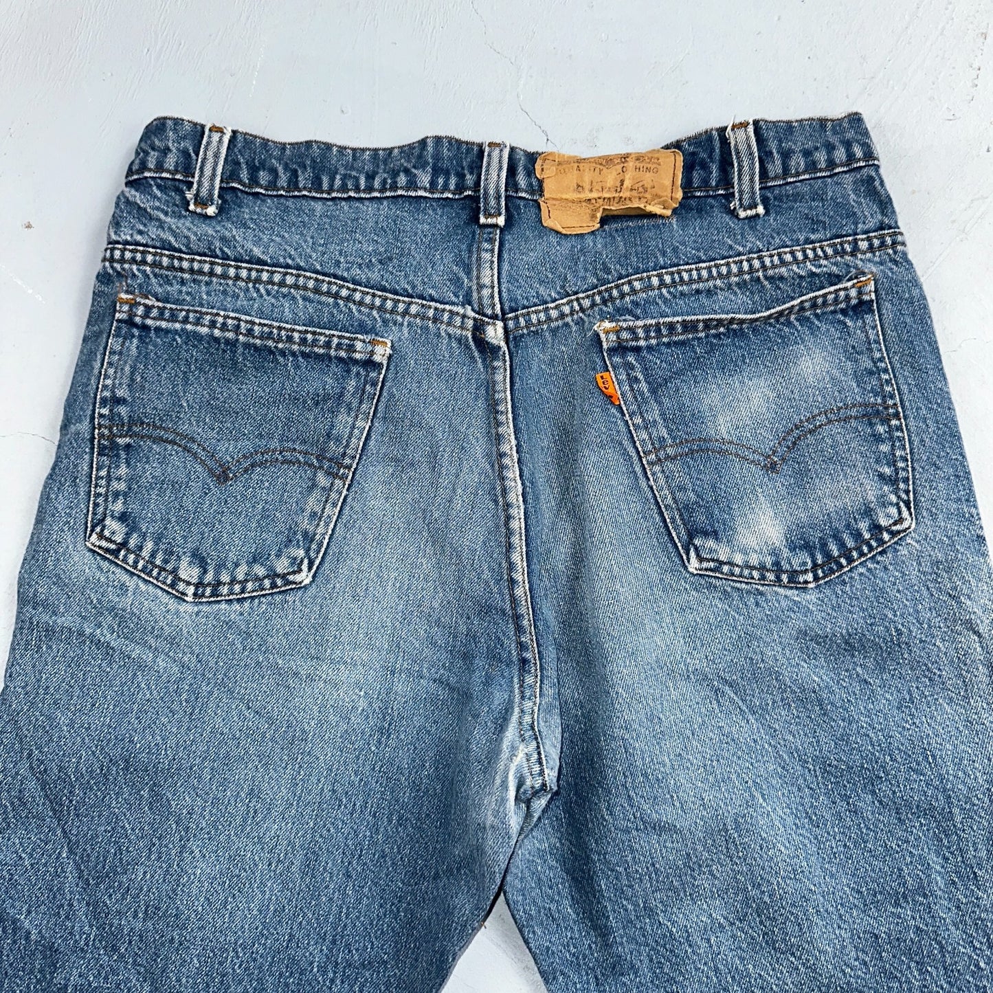 Levis 517 Vintage 80s USA Orange Tab Bootcut Flare Blue Worn Jeans Act 33x29