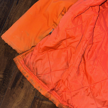 Vtg 50s 60s Hunters Friend Orange L Canvas Hunting Jacket Work Coat Rockabilly