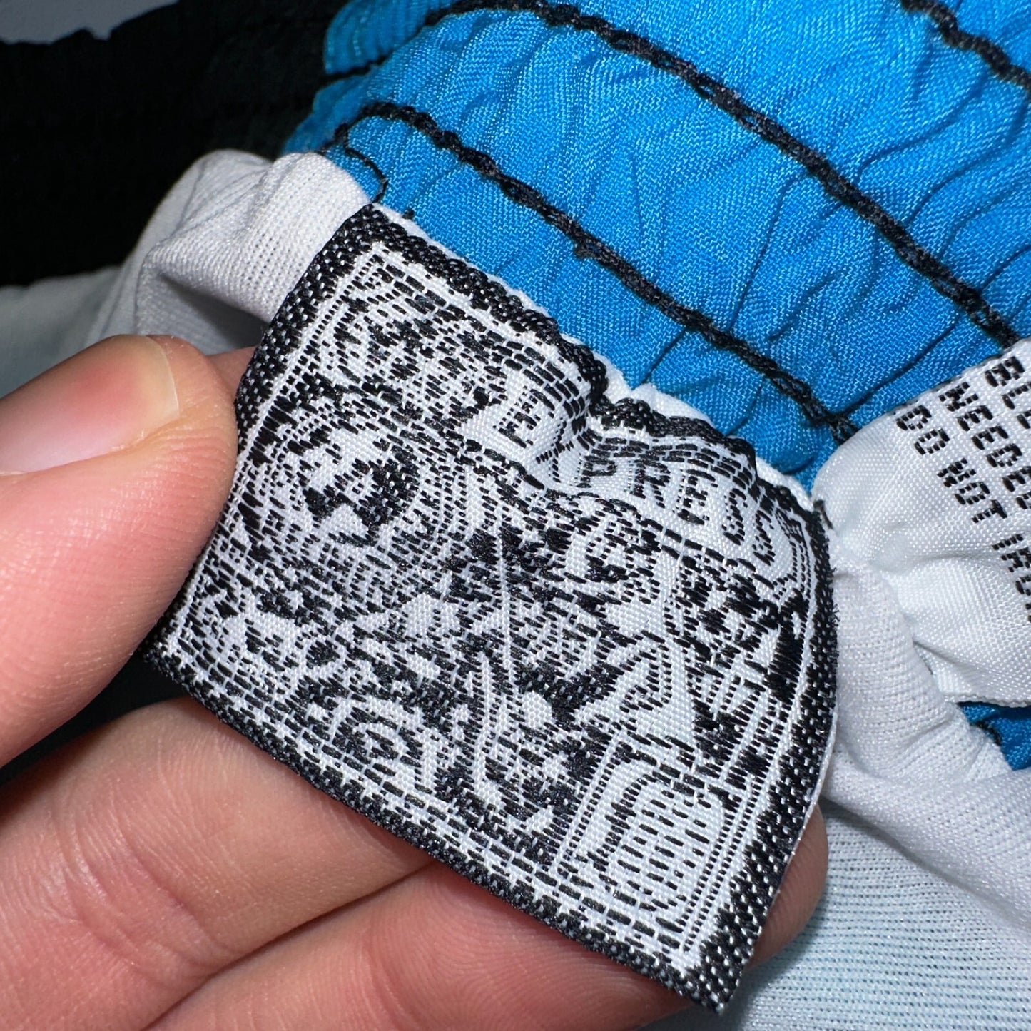 Express Short Surf Swim Trunks Mens L Board Pockets Swimwear Blue Vintage 80s