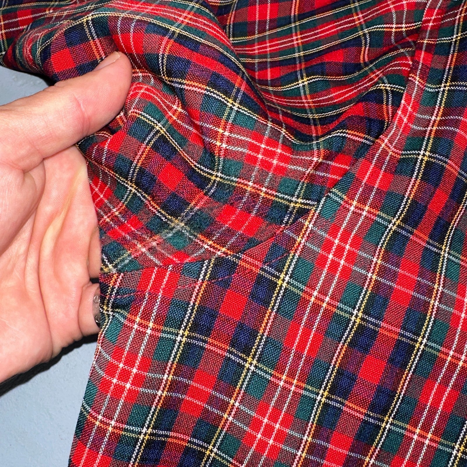 Vintage Pendleton Shirt Mens M Wool Plaid Flannel USA Button 1970s 70s Red