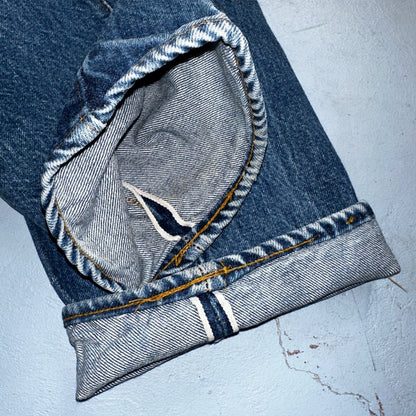 Levis 501 Vintage 80s Redline Selvedge USA XX Jeans Med Wash 27x34 Act 24x30