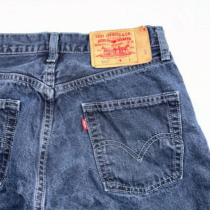 Levis 501 Vintage 90s Mexico Straight Leg Jeans 30x32 Y2K Dark Wash Act 28x32