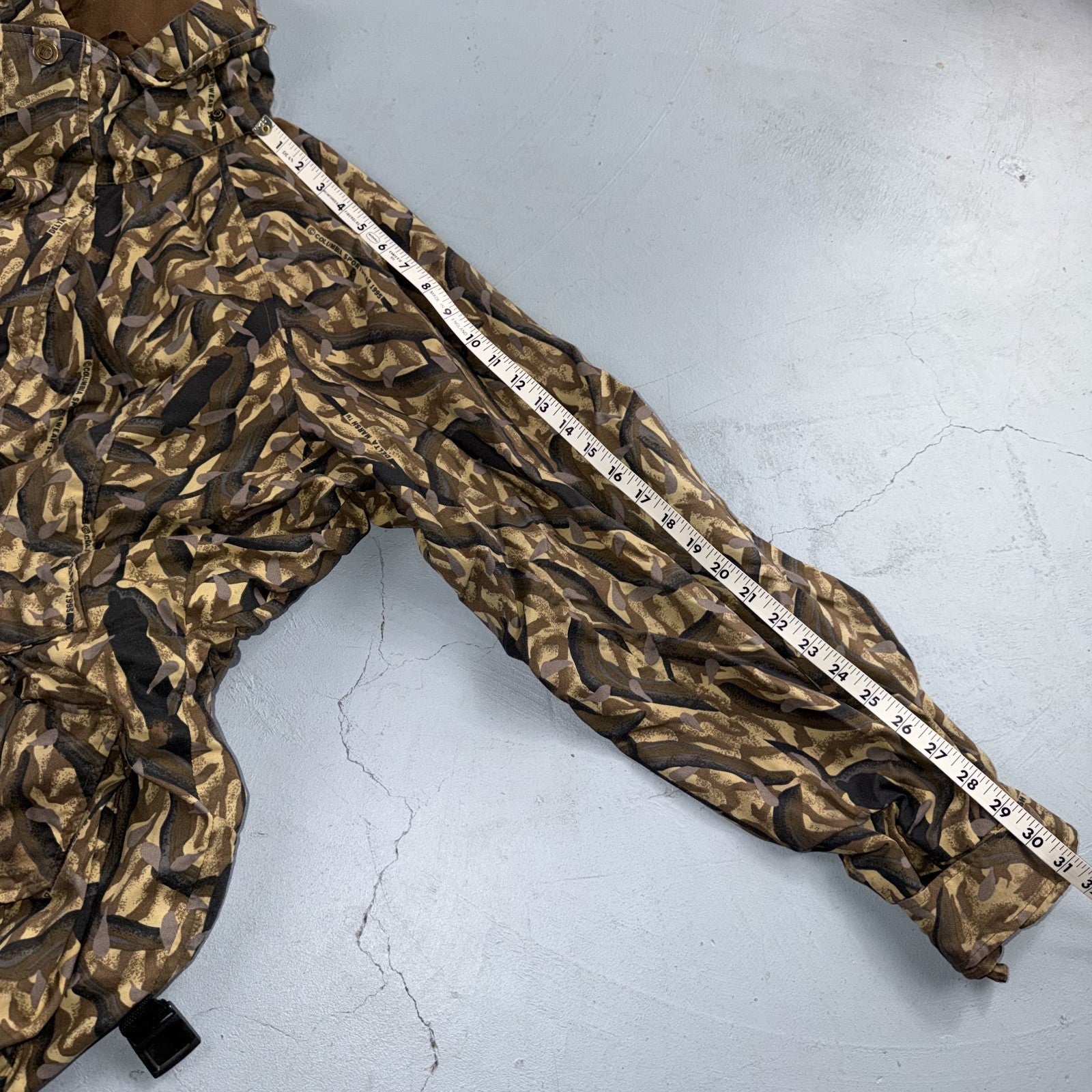 Vintage Columbia Delta Marsh Camo Jacket Men's Large Full Zip Hunting 1995