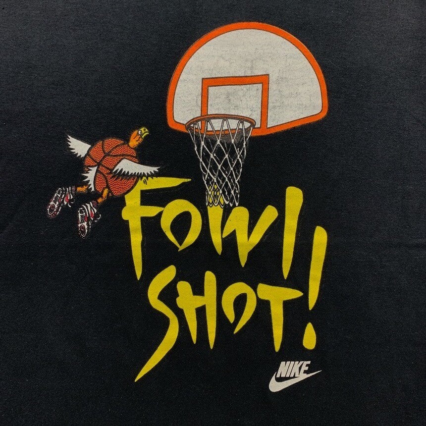 Vintage Nike T Shirt USA Rare Basketball Jordan Funny Owl Shot Cartoon Rap 90s