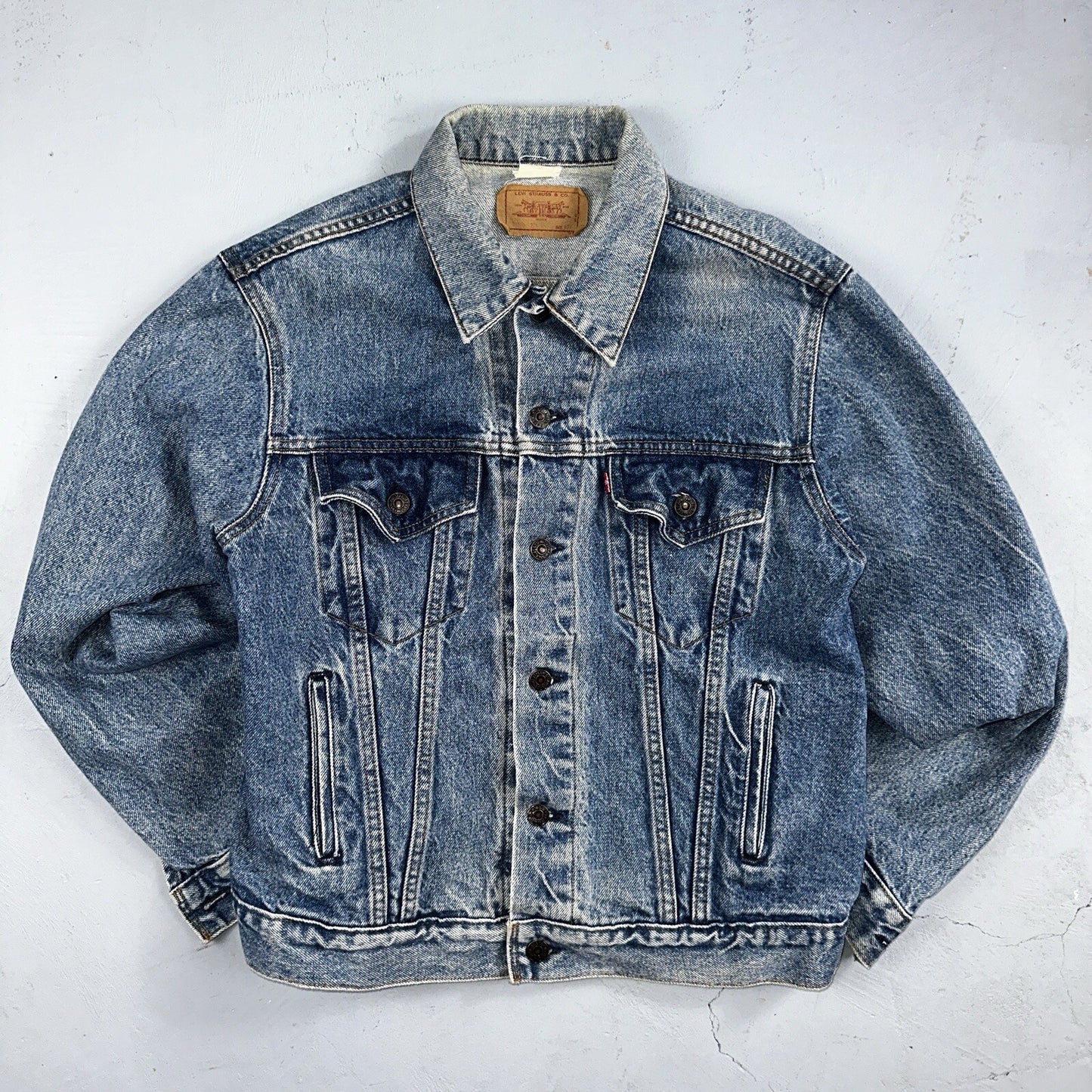 Levis VTG Denim Size 42 Type 3 III Trucker Jean Jacket Med Blue Wash 1980s 80s