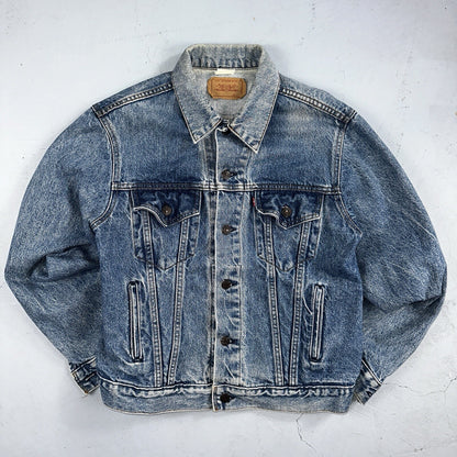 Levis VTG Denim Size 42 Type 3 III Trucker Jean Jacket Med Blue Wash 1980s 80s