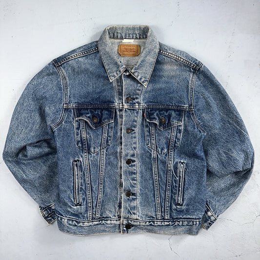 Levis VTG Denim Size 42 Type 3 III Trucker Jean Jacket Med Blue Wash 1980s 80s