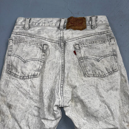 Levis 501 Vintage 80s USA XX Straight Leg Jeans Gray Acid Wash 29x36 Act 28x34
