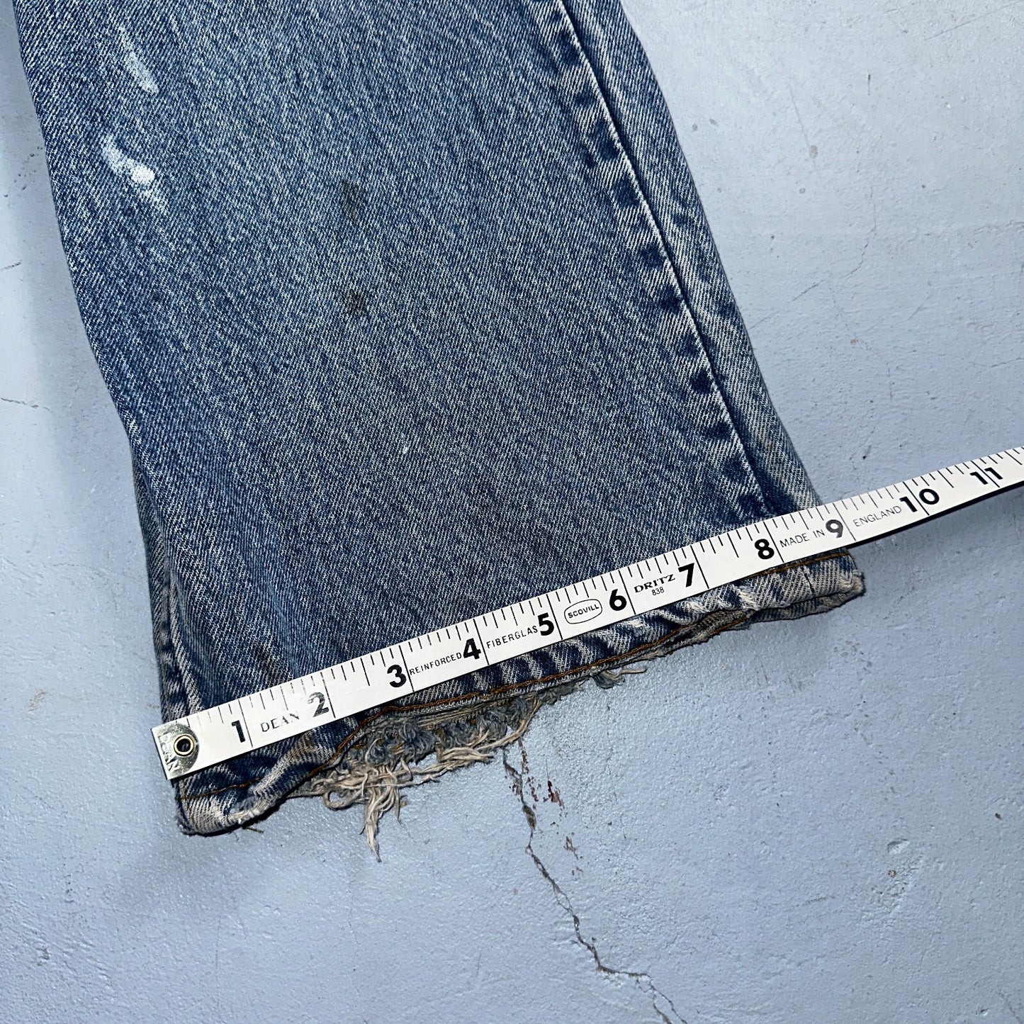 Levis 517 Vintage 80s USA Red Tab Bootcut Flare Blue Denim Jeans Act 34x30