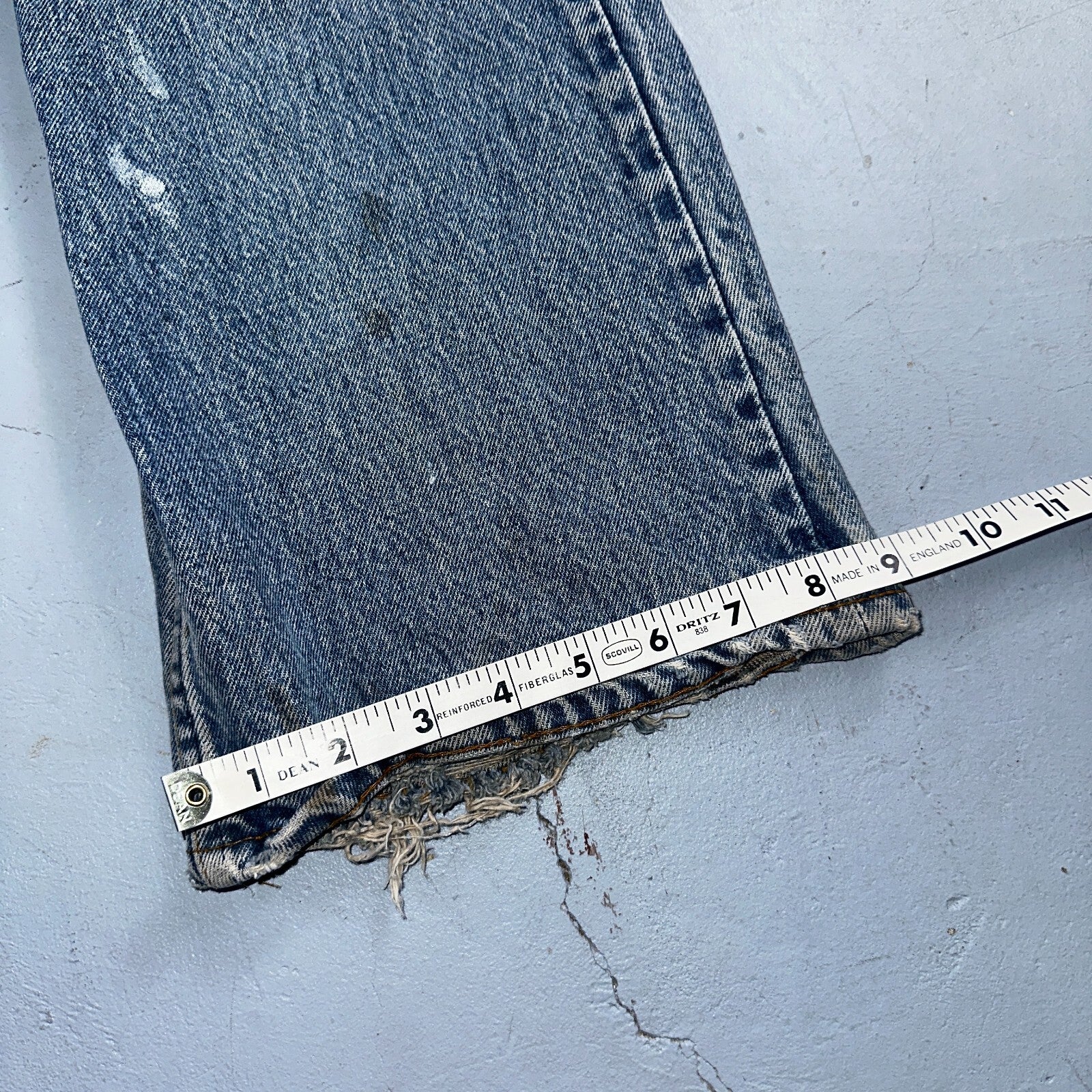 Levis 517 Vintage 80s USA Red Tab Bootcut Flare Blue Denim Jeans Act 34x30