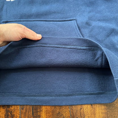 VTG Tommy Hilfiger Blue Pullover Hoodie Embroidered Size Small 90s Spellout