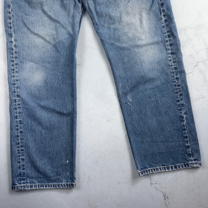 Levis 501 Vintage 90s USA XX Straight Leg Jeans Blue Med Wash 42x32 Act 38x27