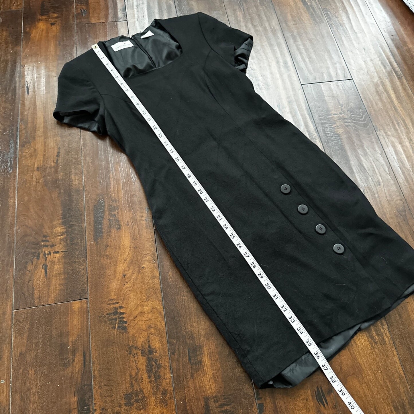 Liz Claiborne Dress Womens 10 Petite Black Maxi Lace Ladies Cute Church