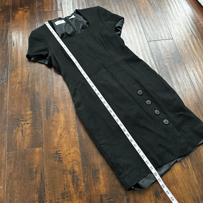 Liz Claiborne Dress Womens 10 Petite Black Maxi Lace Ladies Cute Church